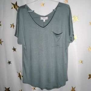 Pink Rose Green Tee | Size M